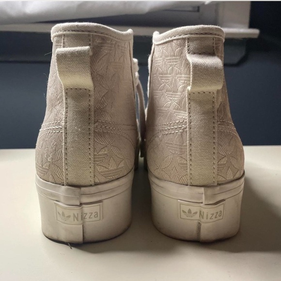 Adidas Nizza Beige Platform High Tops Women’s 7 Rare - Picture 8 of 8